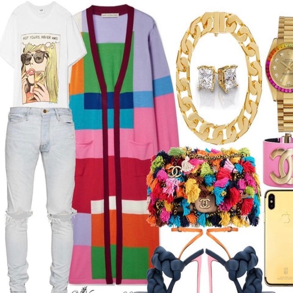 Colorblock cardigan, AKIRA, New!! - Picture 4 of 7